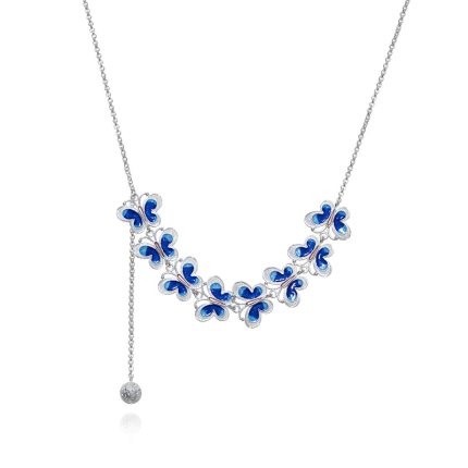 Handmade Necklace,Silver&Enamel,Orchid Butterfly series (Copy)